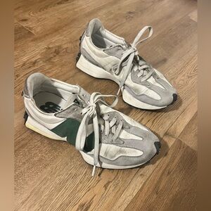 New Balance 327 Sneakers with Gray and Green Accents